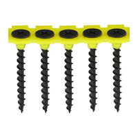 Timco 3.5 x 25mm Coarse Threaded Collated Drywall Black Screws (1000) 00025COLDYS