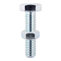 Timco 8 x 50 mm Hex Set & Hex Nut BZP M8 (40/TimBag) 850SNZB