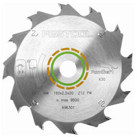 Festool 160mm x 20mm x 12T Panther Saw Blade for TS55 Plunge Saw 496301