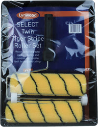 Harris 89410 9" Decorator Medium Pile Twin Tiger Stripe Roller Set