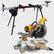 Dewalt DWS727 250mm Double Bevel Slide Mitre Saw XPS 240V + Universal Wheel Stand