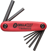 Bondhus BON12592 Gorilla Grip Hex fold up 7 Pcs key set 1.5-6mm  HF7MS