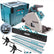 Makita DSP600ZJ 36V Brushless 165mm Plunge Saw with 2x1.5m Guide Rail+Clamp+Bag+Blade