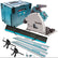 Makita SP6000J2 240V 165mm Plunge Saw in Case with 2 x Guide Rail Connector Bar & Clamp