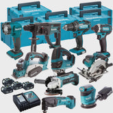Makita 10 Piece Kit 18V Li-ion With 4 x 5.0Ah Batteries and Charger (DBR KIT)