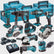 Makita 10 Piece Kit 18V Li-ion With 4 x 5.0Ah Batteries and Charger (DBR KIT)