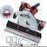Excel 165mm Plunge Saw 1200W/240V with Guide Rails and Accessories Set