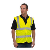 KeepSAFE Hi-Vis Yellow Standard Waistcoat - Size L 659032