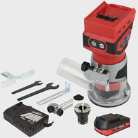 Excel 18V 1/4" Router Trimmer with 1 x 2.0Ah Battery & Smart Charger
