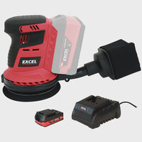 Excel 18V 125mm Rotary Sander with 1 x 2.0Ah Battery & Charger