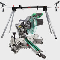 HiKOKI C8FSHGJ1Z Slide Compound Mitre Saw 216mm 230V with Universal Leg Stand