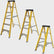 Excel Heavy Duty Fibreglass Step Ladder Industrial Ladder Electrician's Step Ladder Pack Of 3