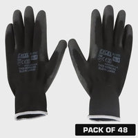 Excel Durable Grip Working Gloves Black Size L Pack of 48