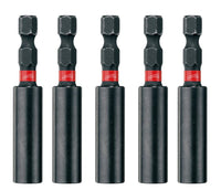 Milwaukee 60mm Shockwave Magnetic Bit Holder 4932472063 Pack of 5