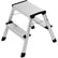 Excel Aluminium Stool Ladder Folding Hop Up 2 Tread 350mm x 400mm