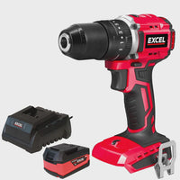 Excel 18V Cordless Brushless Combi Drill with 1 x 4.0Ah Battery & Charger