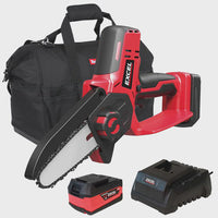 Excel 18V Cordless Mini Chain Saw with 1 x 5.0Ah Battery Charger & Bag