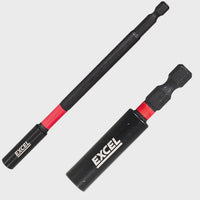 Excel 60mm & 150mm Magnetic Impact Bit Holder with Blister Card
