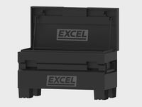 Excel 36" Heavy Duty Steel Jobsite Tool Storage Box 250kg Capacity