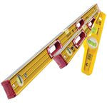 Stabila 196-2 Spirit Levels 600mm & 1200mm with 81SREM Rare Earth Level STB1962PACK