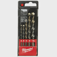 Milwaukee Round Shank Concrete Drill Bits 5 Piece 4932480157