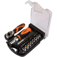 Kendo Ratchet Socket & Bit Set 35 piece