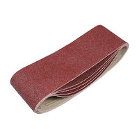 Timco Addax 75 x 533mm 40 Grit Sanding Belts Red Pack of 5 231069