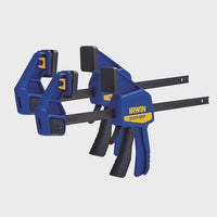 Irwin Twin Pack Quick Grip Bar Clamp 300mm Fast & Versatile Clamping Solution XMS24CLAMPS