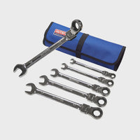 Faithfull 6 Piece High-Performance Ratchet Combination Spanner Set XMS24SPANNER