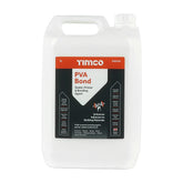Timco PVA Bond 5L Dries general Purpose Wood adhesive Clear 236123