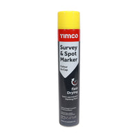 Timco 750ml Semi-Permanent Survey & Line Marker Spray - Yellow