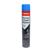 Timco 750ml Semi-Permanent Survey & Line Marker Spray - Blue 237798