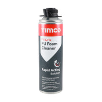 Timco PU Foam Cleaner Universal 500ml Rapid Solution Dissolve Remove 247893