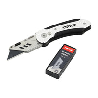 Timco 60 x 19 x 0.6mm Folding Utility Knife & Blades 253017