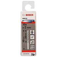 Bosch HSS-G 2mm Jobber Drill Bit 49 mm Plain Shank 2608595051