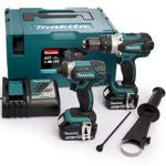 Makita DLX2145T 18V LXT Twin Pack With 2 x 5.0Ah Battery Charger & Type 3 Case