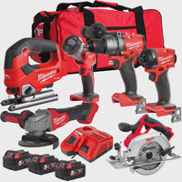 Milwaukee M18FPP6T3-503B 18V 6 Piece Tool Kit with 3 x 5.0Ah Battery & Charger (DBR KIT)
