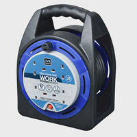 Masterplug 4 Socket 13A Case Cable Reel 15m 240V HST1513/4BL-MP