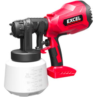 Excel 18V Cordless 1000ml Spray Gun Body Only (Battery & Charger Not Included)