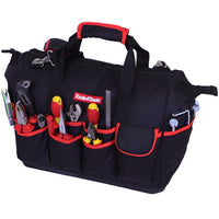 Tools4Trade 18" Tool Bag with Multi-Pockets & Hard Base - Red