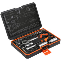 Kendo Drive 3/8" & 1/4" Socket Set 45 Piece