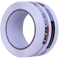 Excel 50mm, 100m, 45m White Color Tape with Red and Black Color Logo