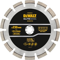 Dewalt 230mm Elite Series Asphalt Diamond Segmented Wheel Blade DT20466-QZ