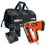 Paslode IM65A 7.4V Angled Second Fix Finishing Nail Gun with 2 x 2.1Ah Batteries Charger & Toughbuilt Bag
