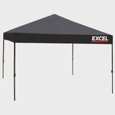 Excel Steel Gazebo 3m x 3m Black with Storage Bag & Rope