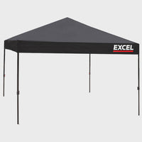Excel Steel Gazebo 3m x 3m Black with Storage Bag & Rope