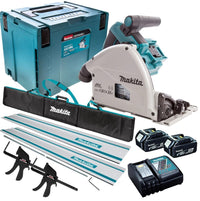 Makita DSP600TJ 36V Brushless Plunge Saw Set 2 x 5.0Ah Batteries & Accessories
