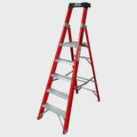 Excel Electricians Fibreglass Platform Step Ladder 5 Tread 1.81m EN131