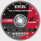 Excel 115mm Tile & Porcelain Diamond Cutting Blade Wet & Dry Use