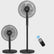 Excel 16" Height Adjustable Digital Pedestal Fan with Remote Control - Black